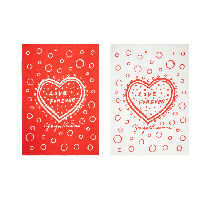 Yayoi Kusama Love Forever set of 2 Tea Towels