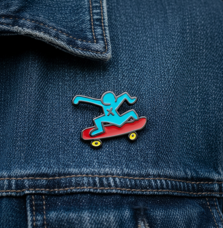 Keith Haring Skateboarder Pin