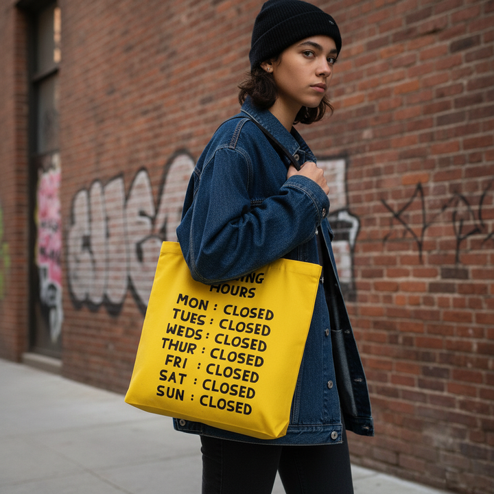 David Shrigley - Opening Hours Tote Bag