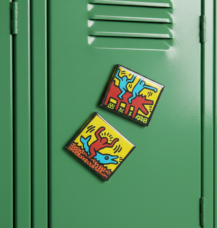 Keith Haring - Dolphin Ride Magnet Set
