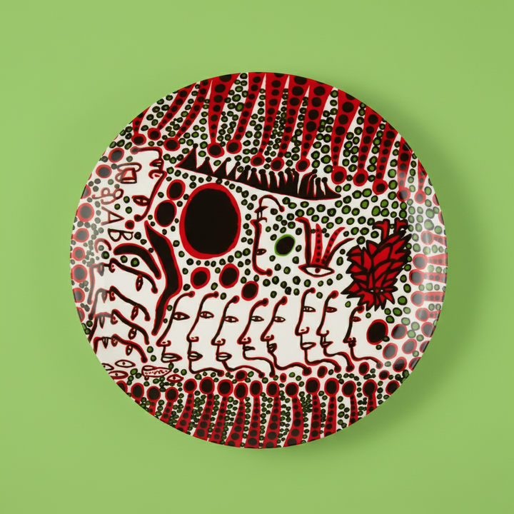 Yayoi Kusama Ceramic Plate - 'Women Wait For Love'