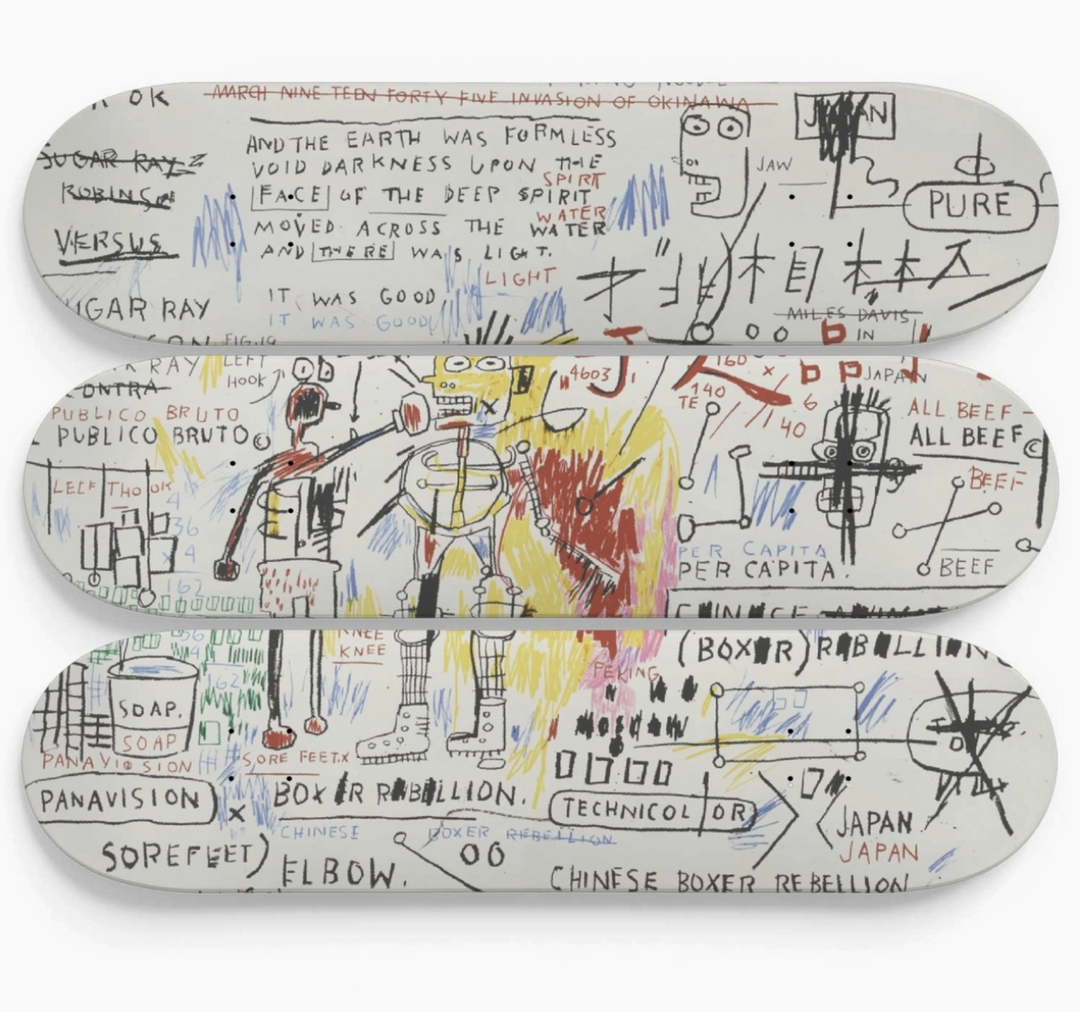 Basquiat, 'Boxer Rebellion 1982'  Skateboard Deck Wall Art