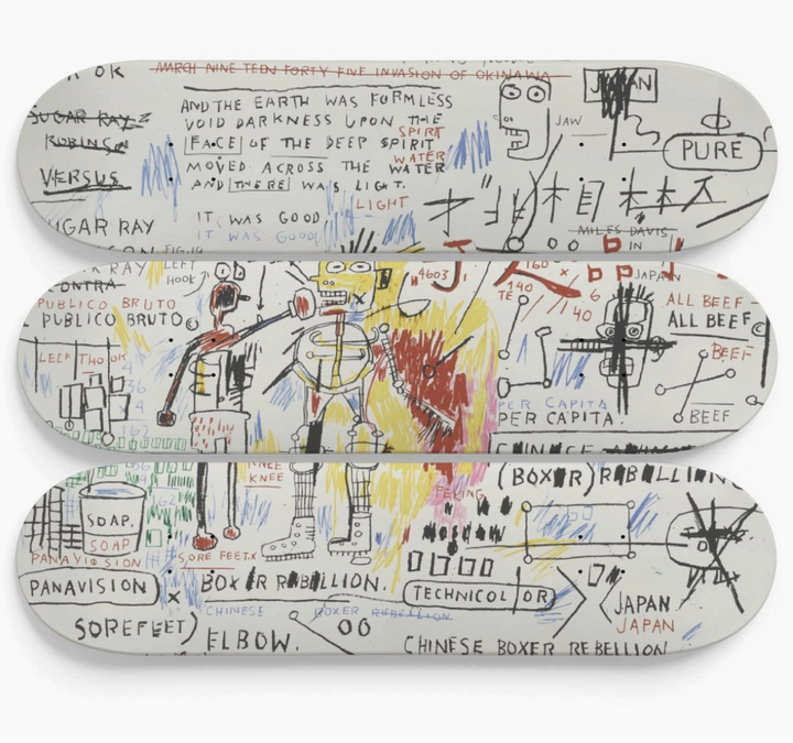 Basquiat, 'Boxer Rebellion 1982'  Skateboard Deck Wall Art