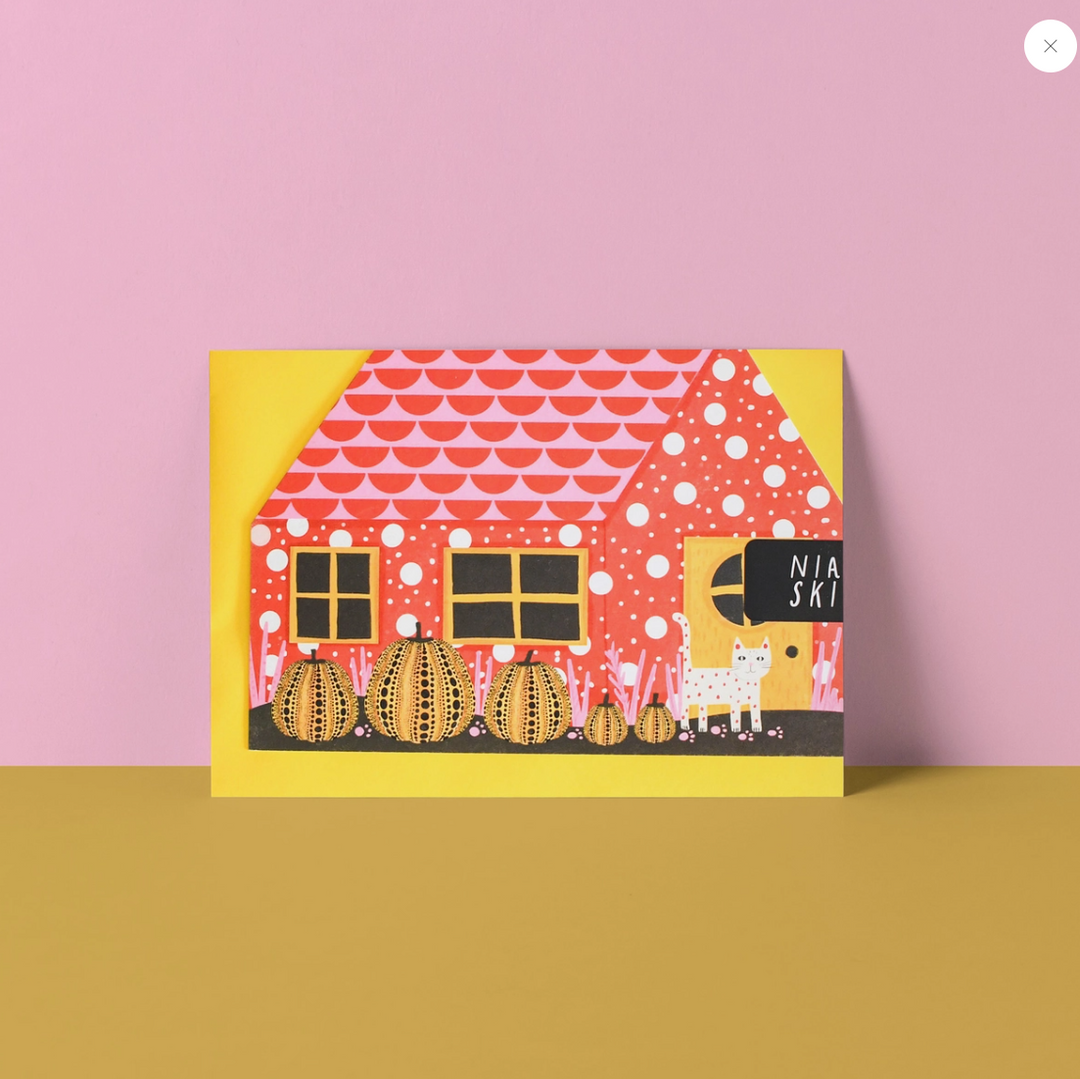 Yayoi Catsama Cut Out House Card
