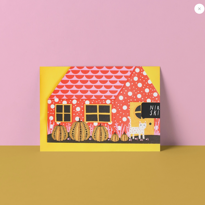 Yayoi Catsama Cut Out House Card