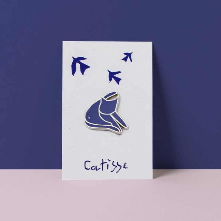 Catisse Blue Cat Enamel Pin