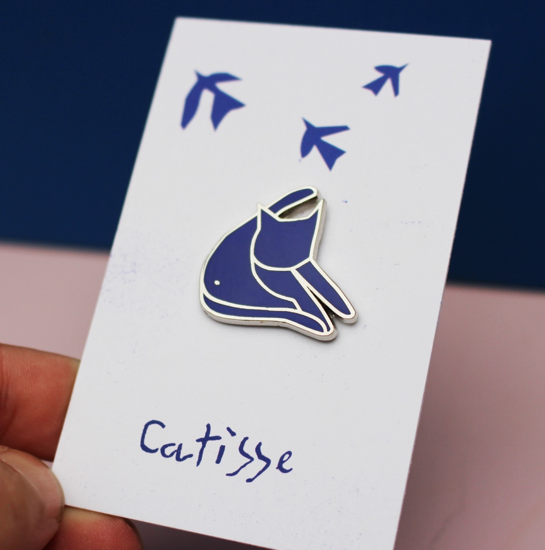 Catisse Blue Cat Enamel Pin