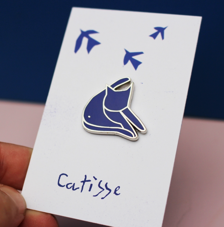Catisse Blue Cat Enamel Pin