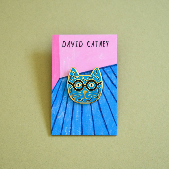 David Catney Cat Artist Pin