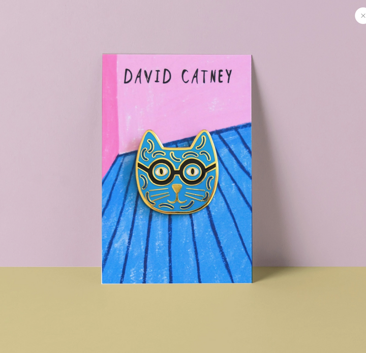 David Catney Cat Artist Pin