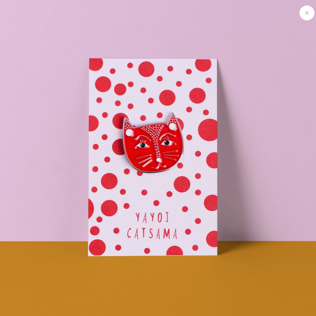 'Yayoi Catsama' - Cat Artist Pin