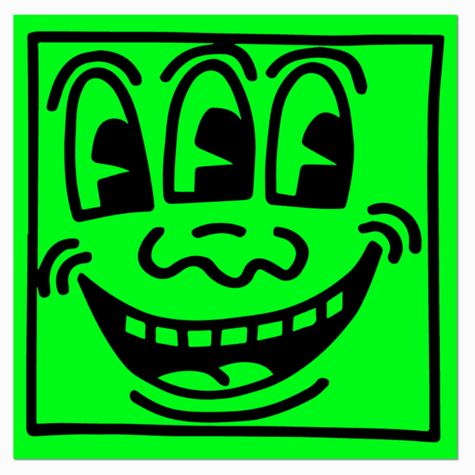 Keith Haring - 3 Eyed Face Die-Cut Sticker