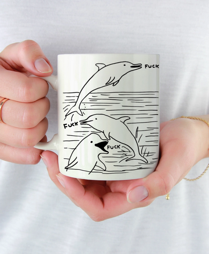David Shrigley Dolphin Mug