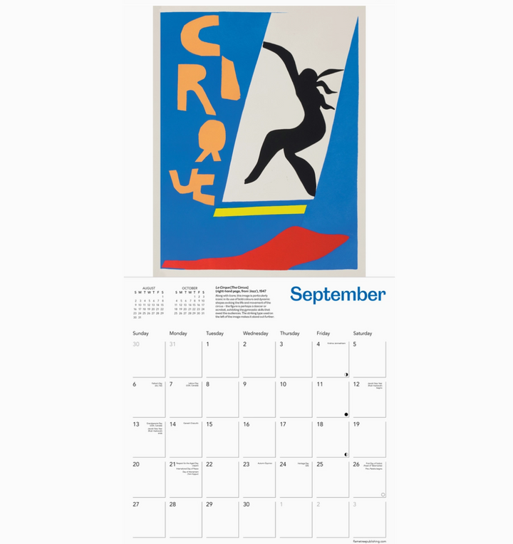 Matisse Jazz Wall Calendar 2026