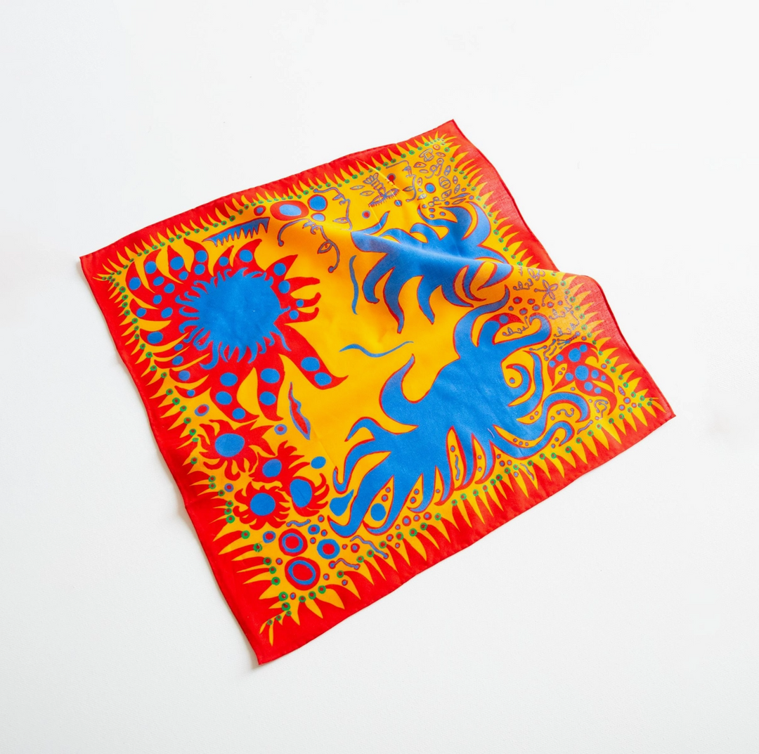 Yayoi Kusama, 'Joy I Feel' Handkerchief