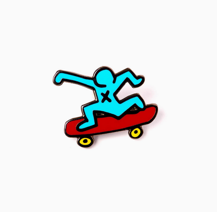 Keith Haring Skateboarder Pin