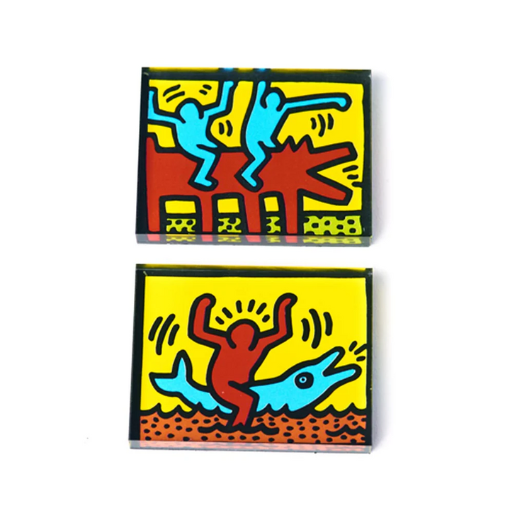 Keith Haring - Dolphin Ride Magnet Set