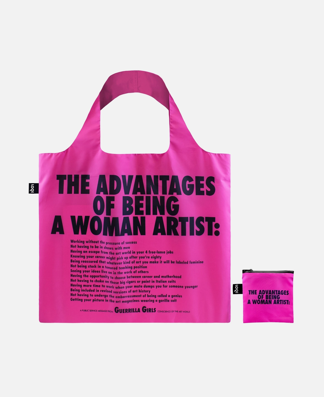 Guerrilla Girls the Advantages of Being A Woman Artist Recycled Bag