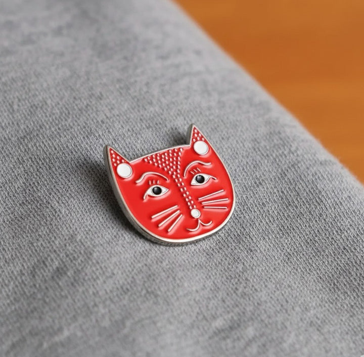 'Yayoi Catsama' - Cat Artist Pin