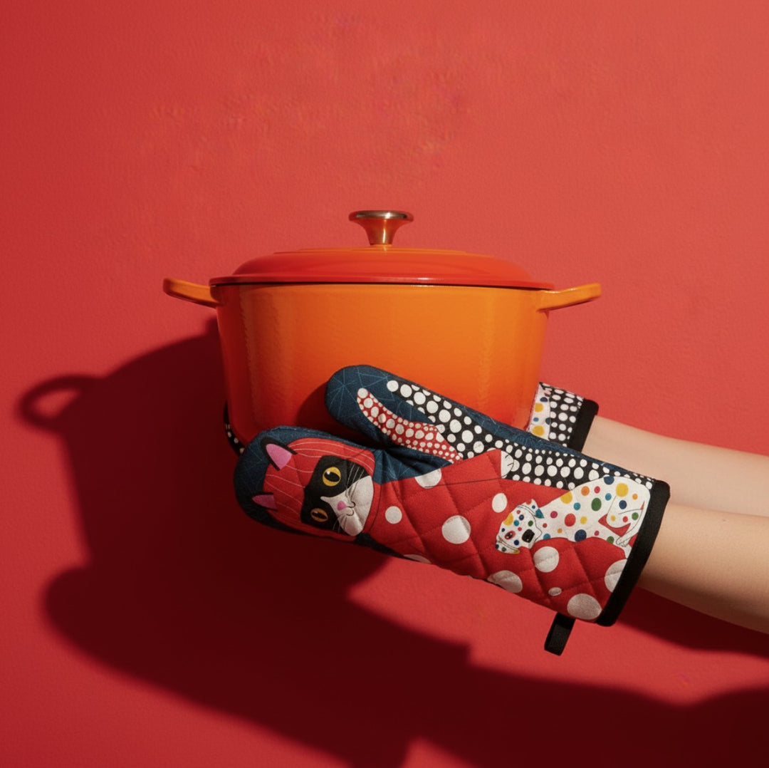 Yayoi Kusama W. Love & Dog Oven Mitt