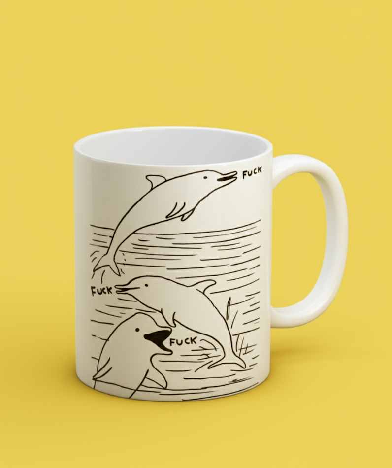 David Shrigley Dolphin Mug