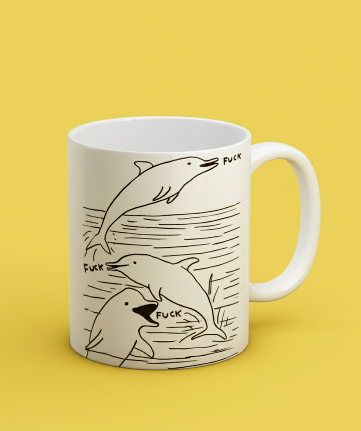 David Shrigley Dolphin Mug