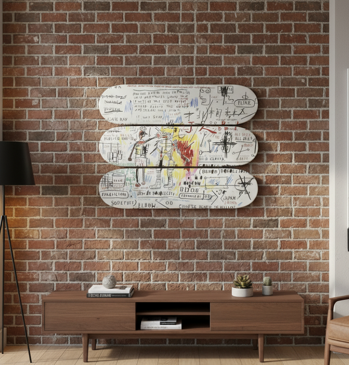 Basquiat, 'Boxer Rebellion 1982'  Skateboard Deck Wall Art