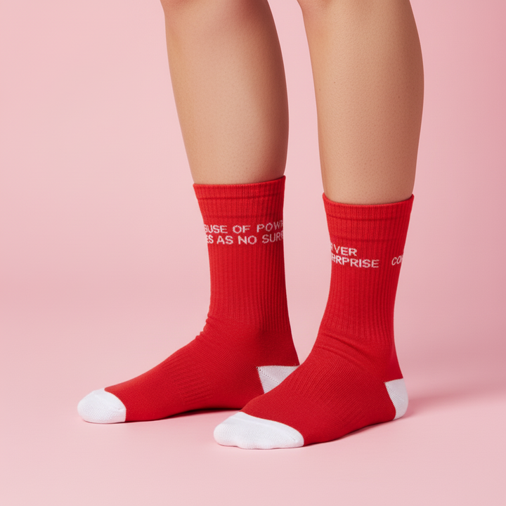 Jenny Holzer - Abuse of Power socks