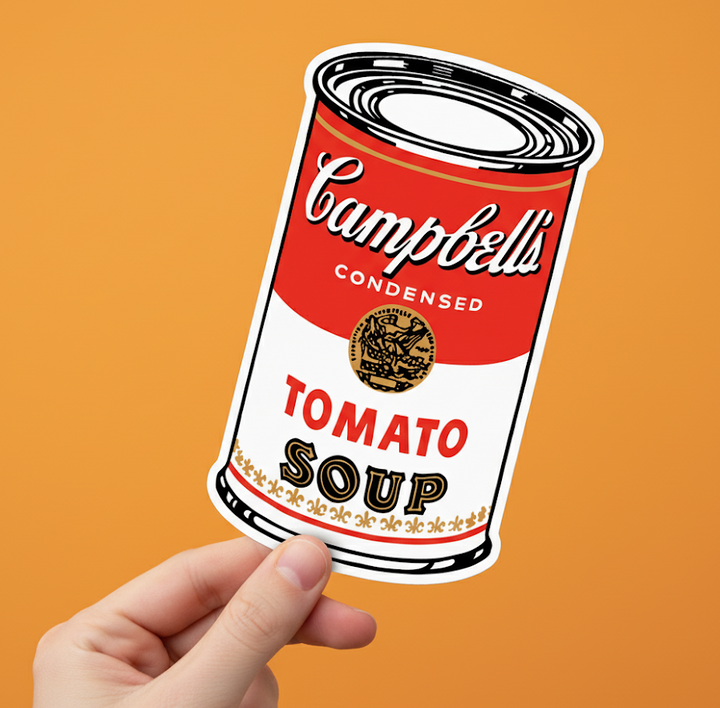Andy Warhol Campbell's Soup Die-Cut Sticker