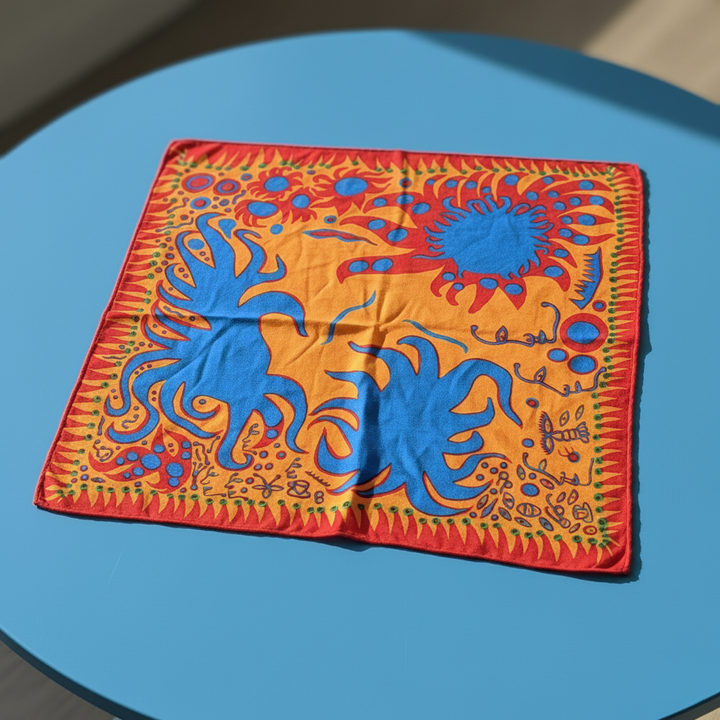 Yayoi Kusama, 'Joy I Feel' Handkerchief
